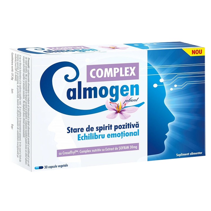 Calmogen Plant Complex, complex nutritiv cu extract de Sofran, 30 caps