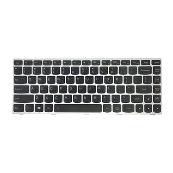 Tastatura compatibila Lenovo, rama argintie, taste negre, cu iluminare, layout US, pentru Ideapad Flex 2-14 Tastatura compatibila Lenovo, rama argintie, taste negre, cu iluminare, layout US, pentru Ideapad Flex 2-14