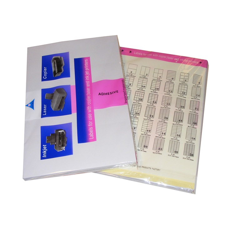 Etichete autocolante 48.5 x 25.4 mm , 44 etichete/coala A4, 100 coli