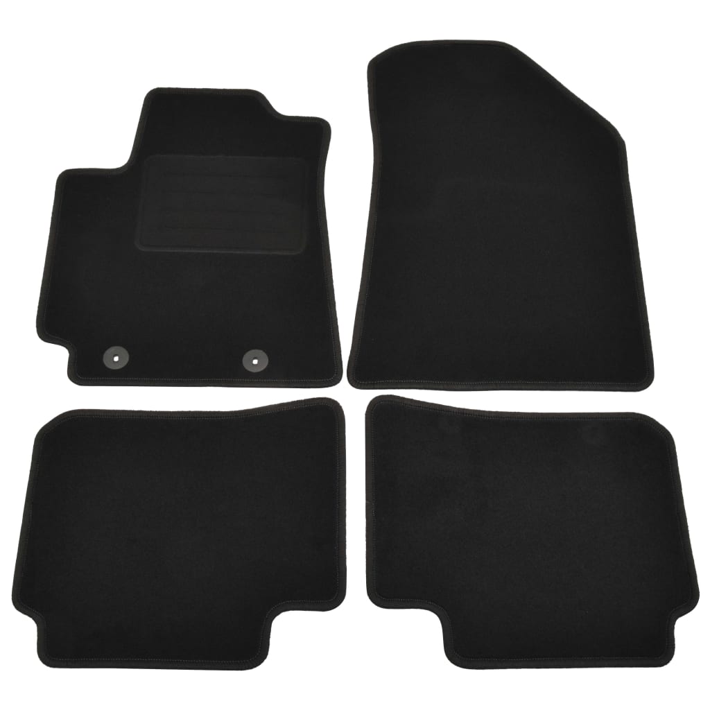 Set de 4 covorase auto pentru Hyundai I10 III, vidaXL, Tesatura, 550 g/m², Gri