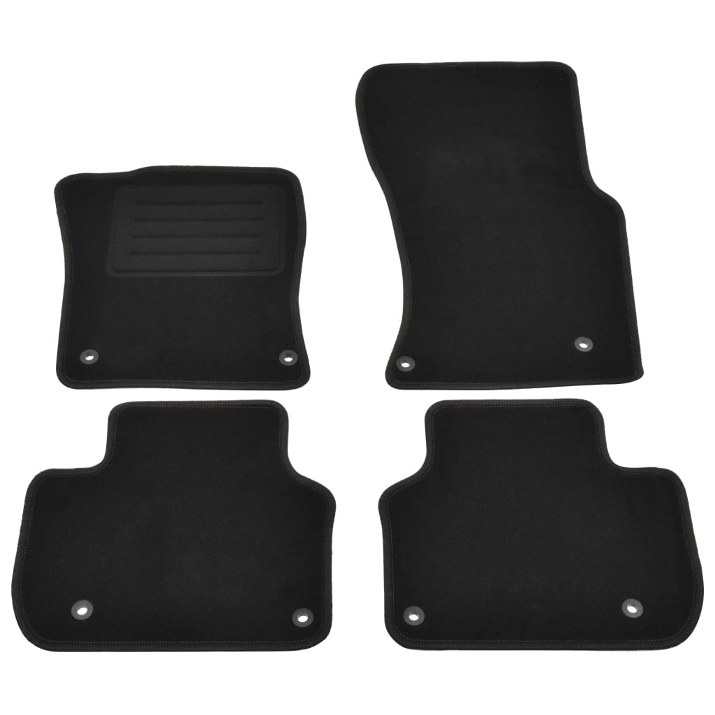 Set de 4 covorase auto pentru Jaguar XF, vidaXL, Tesatura, 550 g/m², Gri