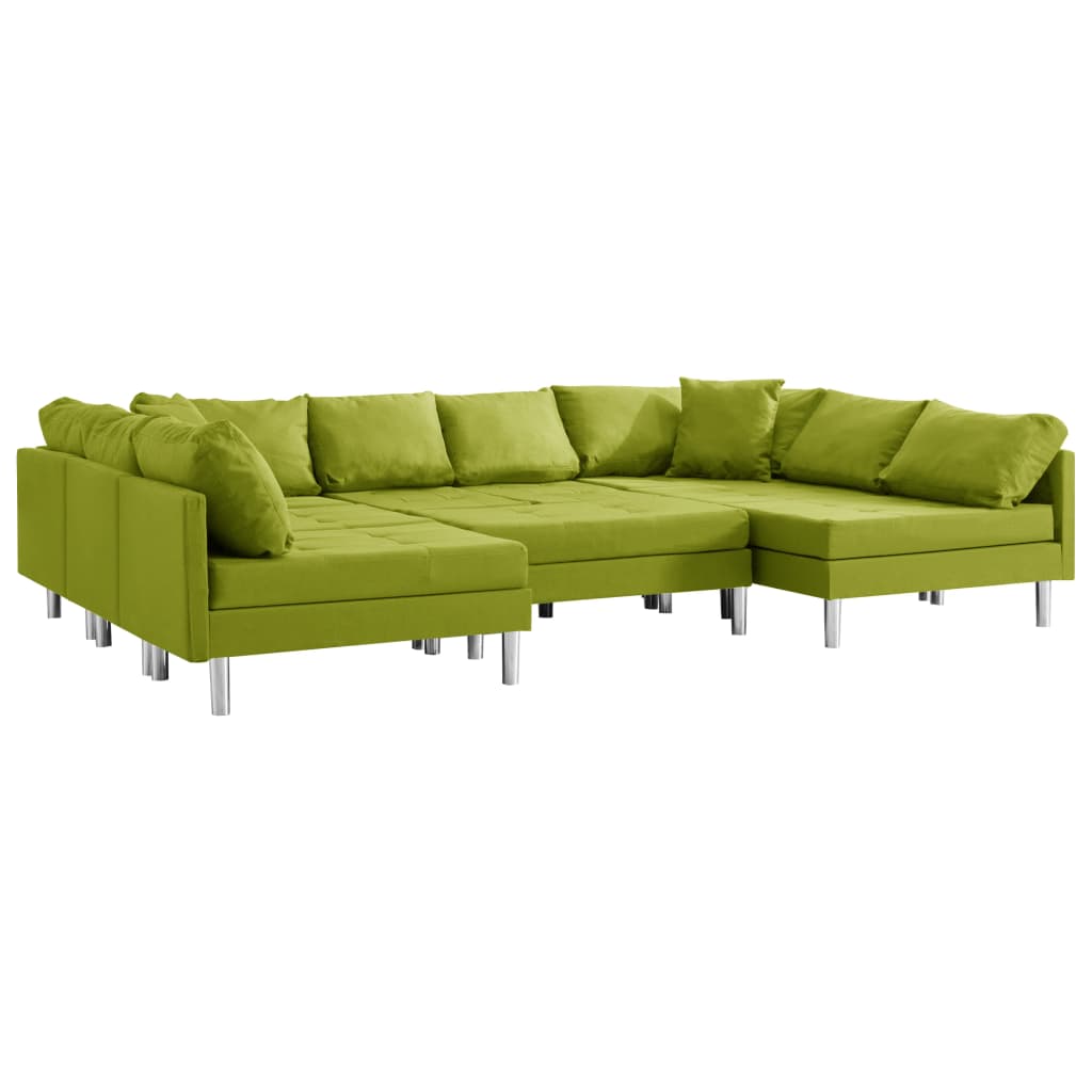 Canapea modulara vidaXL, Textil, 293,5 x 187 x 57 cm, Verde