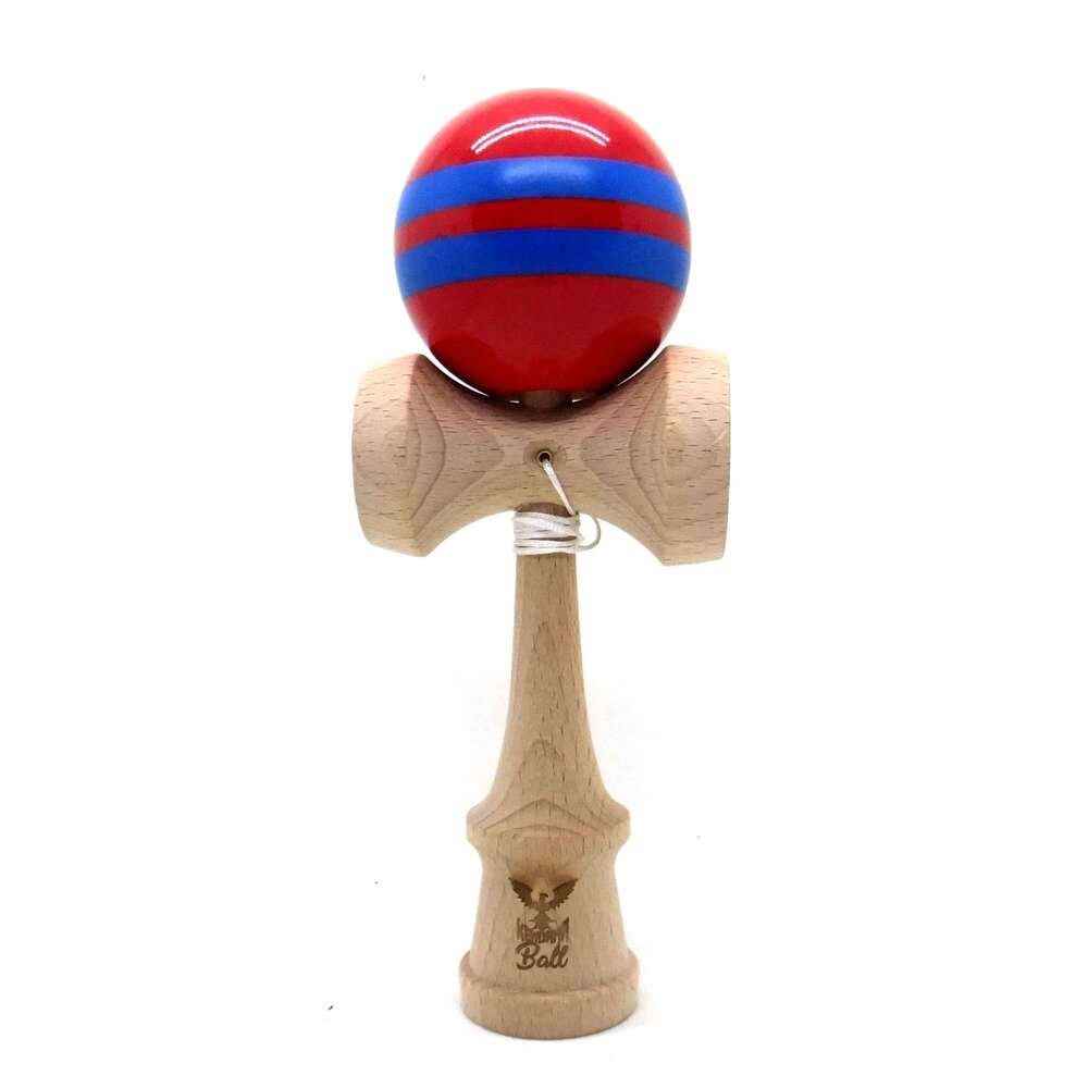 Kendama Ball Originala Rosie Cu Doua Dungi Albastre