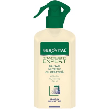 Balsam Gerovital Tratament Expert nutritiv cu keratina, fara clatire, 150 ml Balsam Gerovital Tratament Expert nutritiv cu keratina, fara clatire, 150 ml