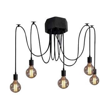 Candelabru modern tip caracatita , negru, 5xE27 Candelabru modern tip caracatita , negru, 5xE27