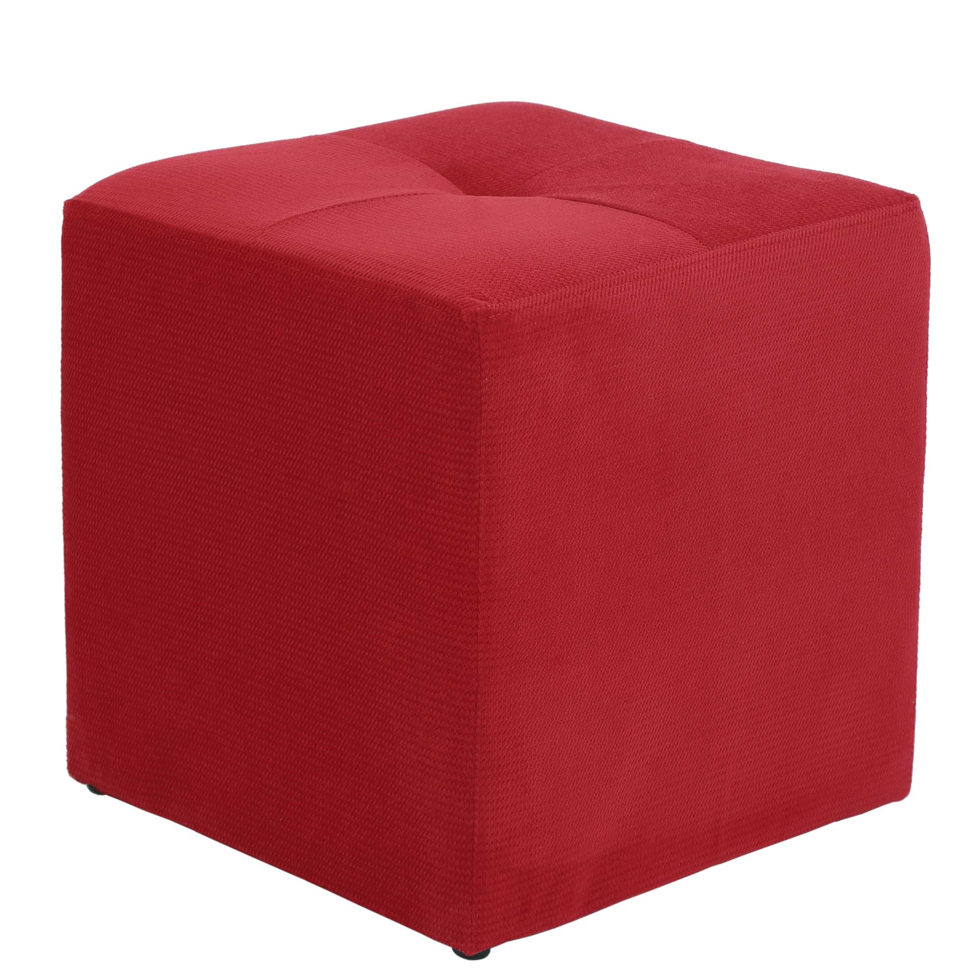 Taburet Cool, stofa Diamond Rosu