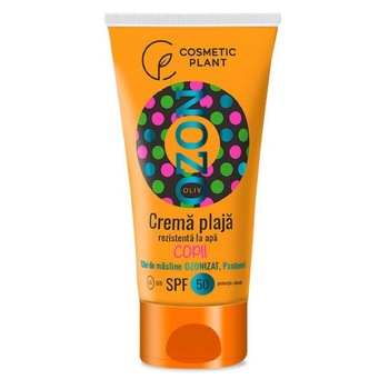 Crema plaja pentru copii OZON SPF50 rezistenta la apa 150ml Crema plaja pentru copii OZON SPF50 rezistenta la apa 150ml