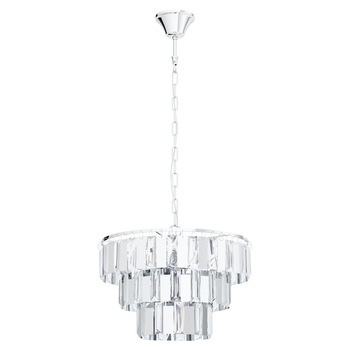 Pendul ERSEKA, EGLO, E14, 5x40W, otel, crom, cristal, 130 x 38.5 cm, inaltime reglabila Pendul ERSEKA, EGLO, E14, 5x40W, otel, crom, cristal, 130 x 38.5 cm, inaltime reglabila