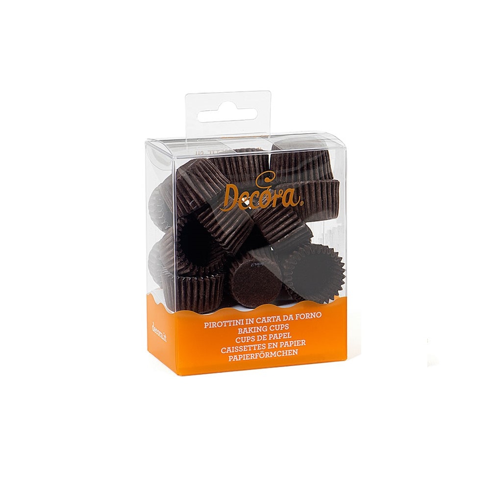 Forma din hartie maro muffin, 27x17mm, 200buc, Decora