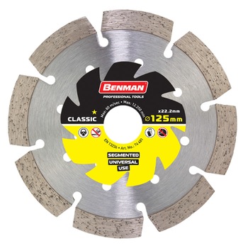 Disc diamantat universal segmentat, 115*2.4*10*22,23, Benman Disc diamantat universal segmentat, 115*2.4*10*22,23, Benman