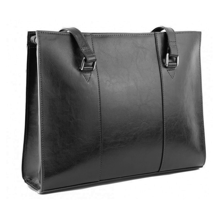 Valódi bőrből készült, kézi és váltáska, fekete szinű, 258 modell, TheBagShop