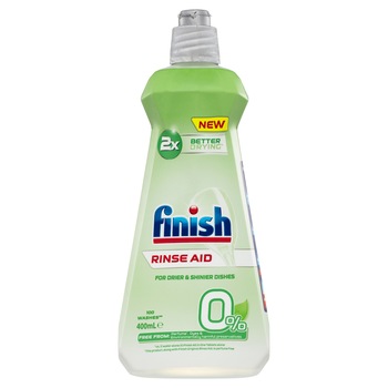 Solutie de clatire formula 0% pentru masina de spalat vase Finish 400 ml Solutie de clatire formula 0% pentru masina de spalat vase Finish 400 ml