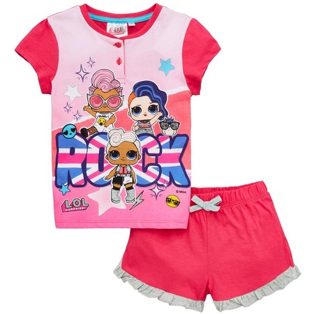 Pijama LOL Surprise! Rock, maneca scurta, /, rosu, in cutie cadou