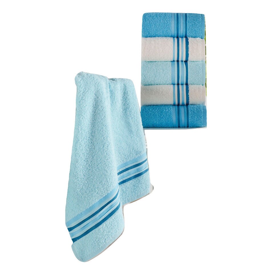 Set 6 prosoape de maini, 85% bumbac, multicolor , 50x85cm, Eponj home , model Perde