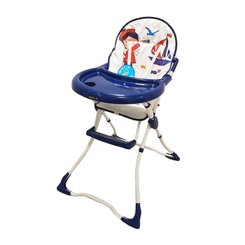 Scaun de masa pentru copii si bebe Baby Care™ CH ,Pliabil, Centura de siguranta, Sezut comfortabil, Masuta detasabila, Model Micul Matelot , Alb cu Albastru Scaun de masa pentru copii si bebe Baby Care™ CH ,Pliabil, Centura de siguranta, Sezut comfortabil, Masuta detasabila, Model Micul Matelot , Alb cu Albastru