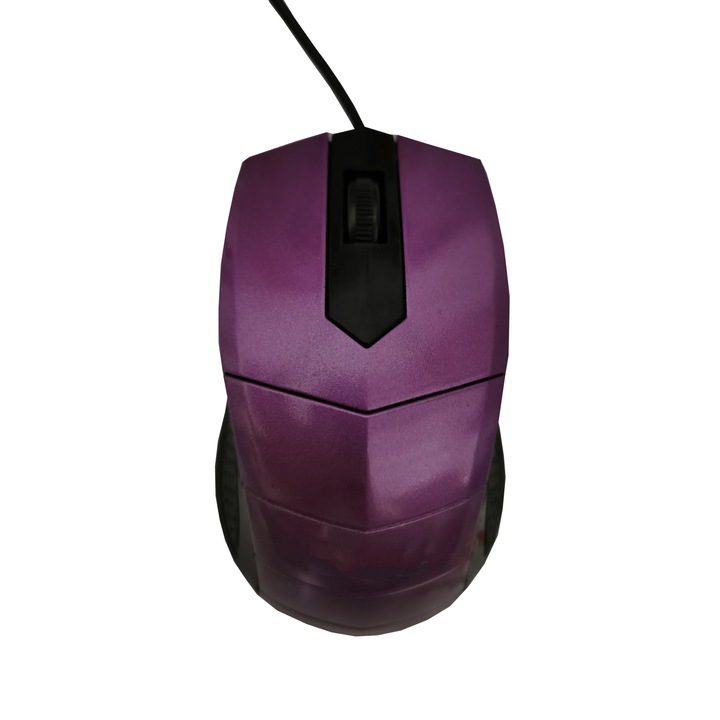 Mouse cu fir elSales ELS-811, 3 butoane, lungime cablu 1.5 m, universal, mov
