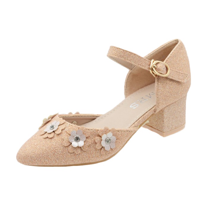 Pantofi cu toc pentru fete MRS R7070-4, Roz, 25