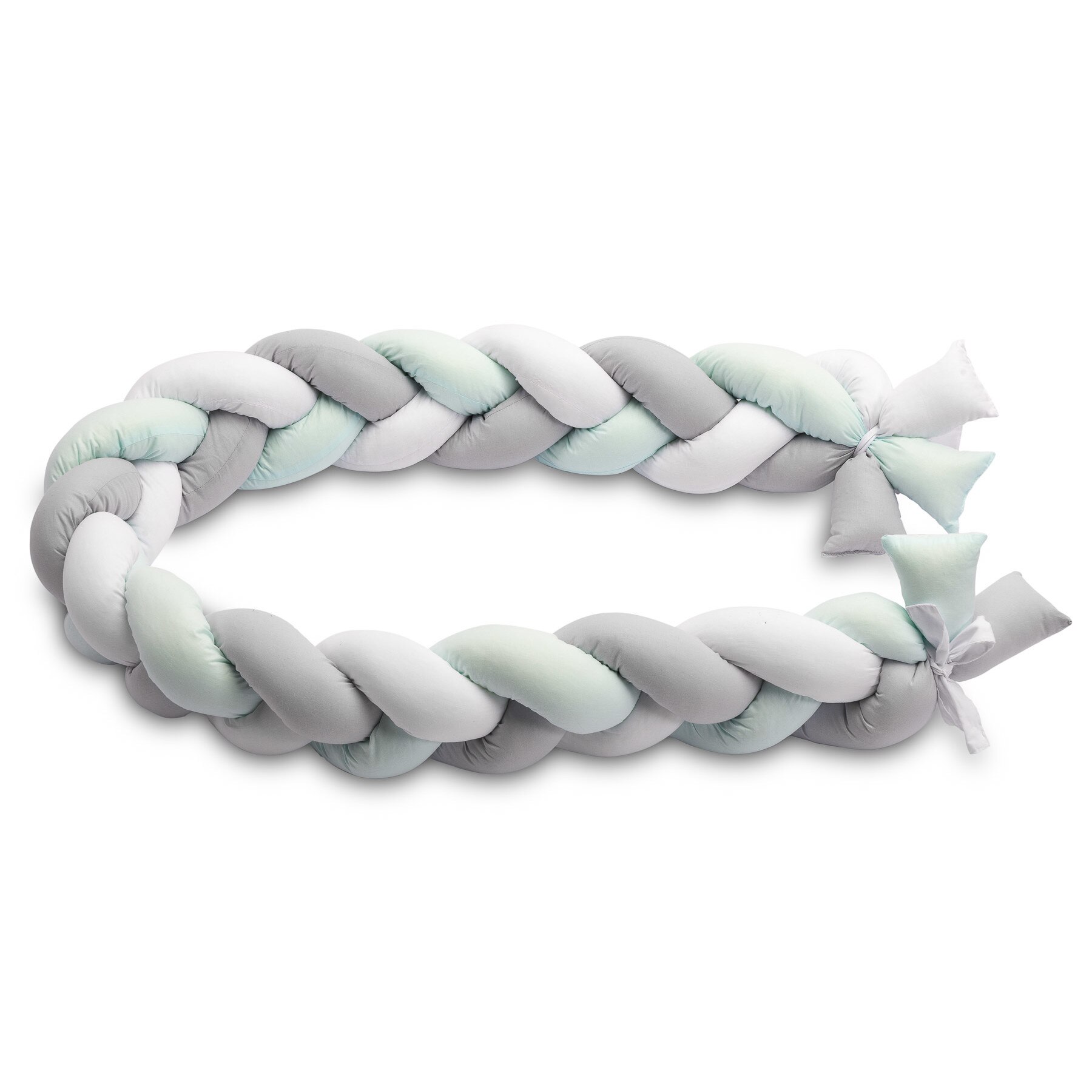 Protectie interioara pentru patut Sensillo 210 cm Menta/Gri