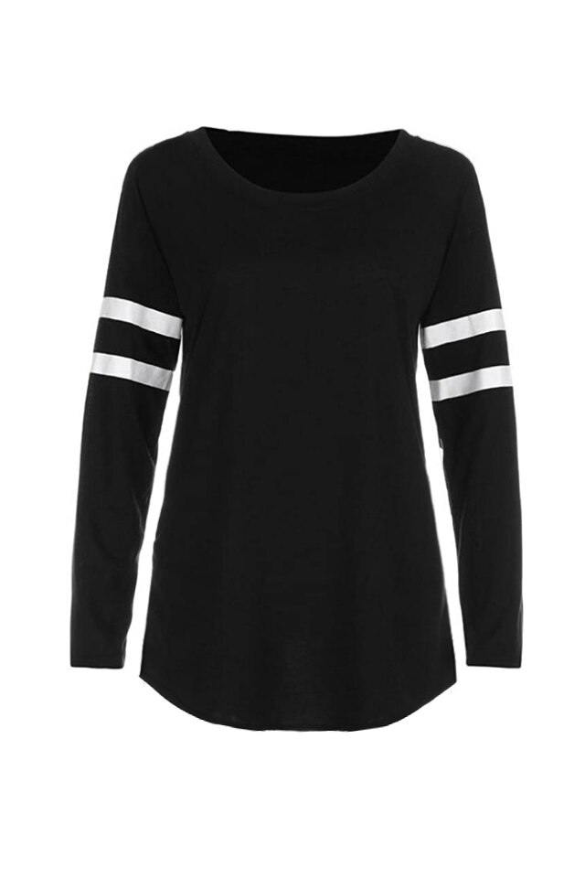 Bluza dama cu dungi, Negru