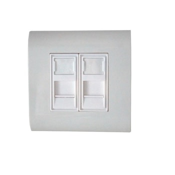 Priza dubla voce/date cat6 LanKATT ecranata 2 x RJ45 - 80x80, FTP, modulara, echipata, montaj ingropat - sub tencuiala - Gigabit Priza dubla voce/date cat6 LanKATT ecranata 2 x RJ45 - 80x80, FTP, modulara, echipata, montaj ingropat - sub tencuiala - Gigabit