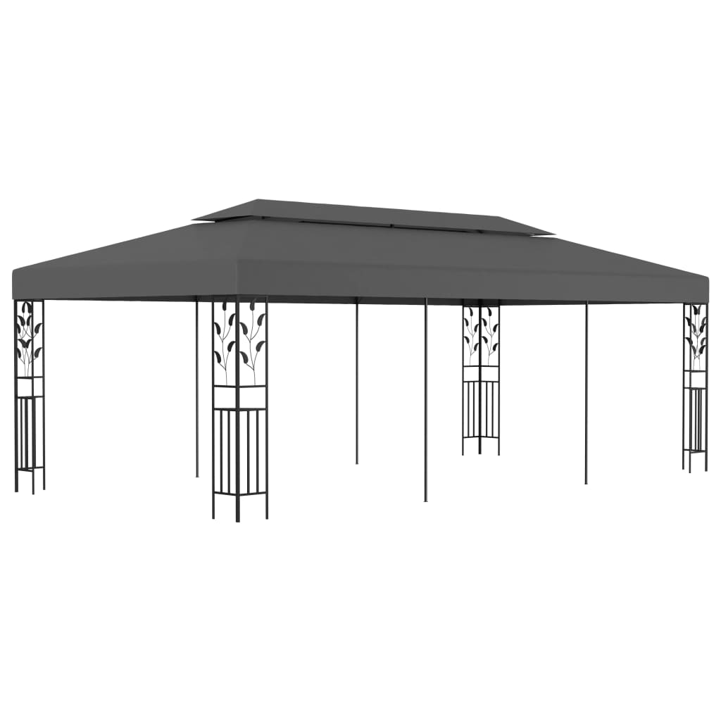 Pavilion de gradina, vidaXL, Tesatura, 3 x 6 m, Antracit