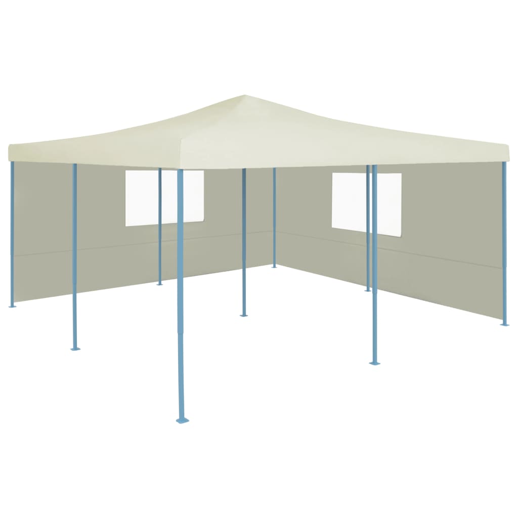 Pavilion pliabil cu 2 pereti laterali, crem, 5 x 5 m 48905