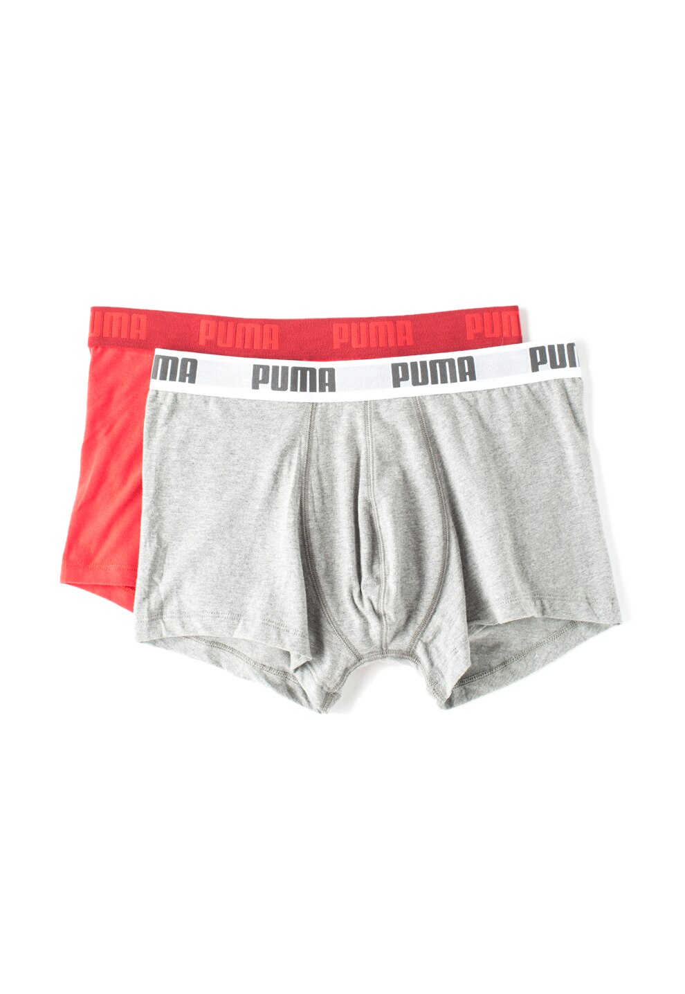 Puma Set de boxeri rosu cu gri melange - 2 perechi S