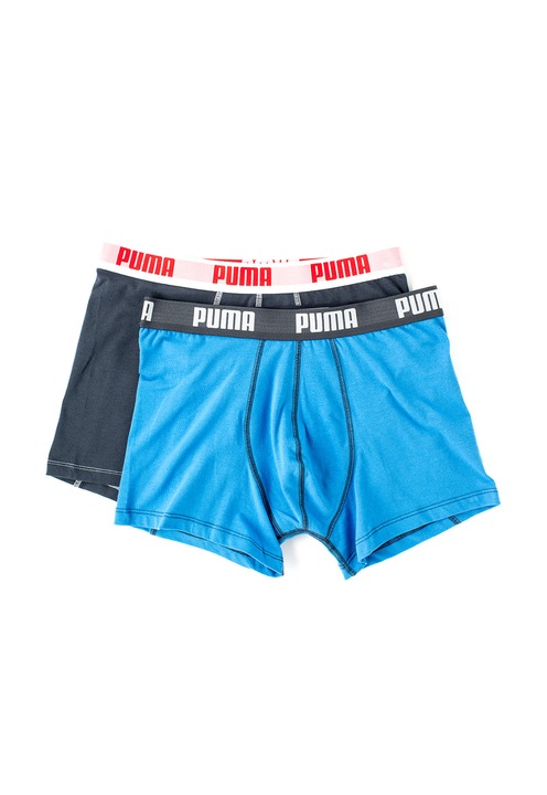 Puma, Set de boxeri gri cu albastru – 2 perechi 521015001-056, Gri/Albastru, S