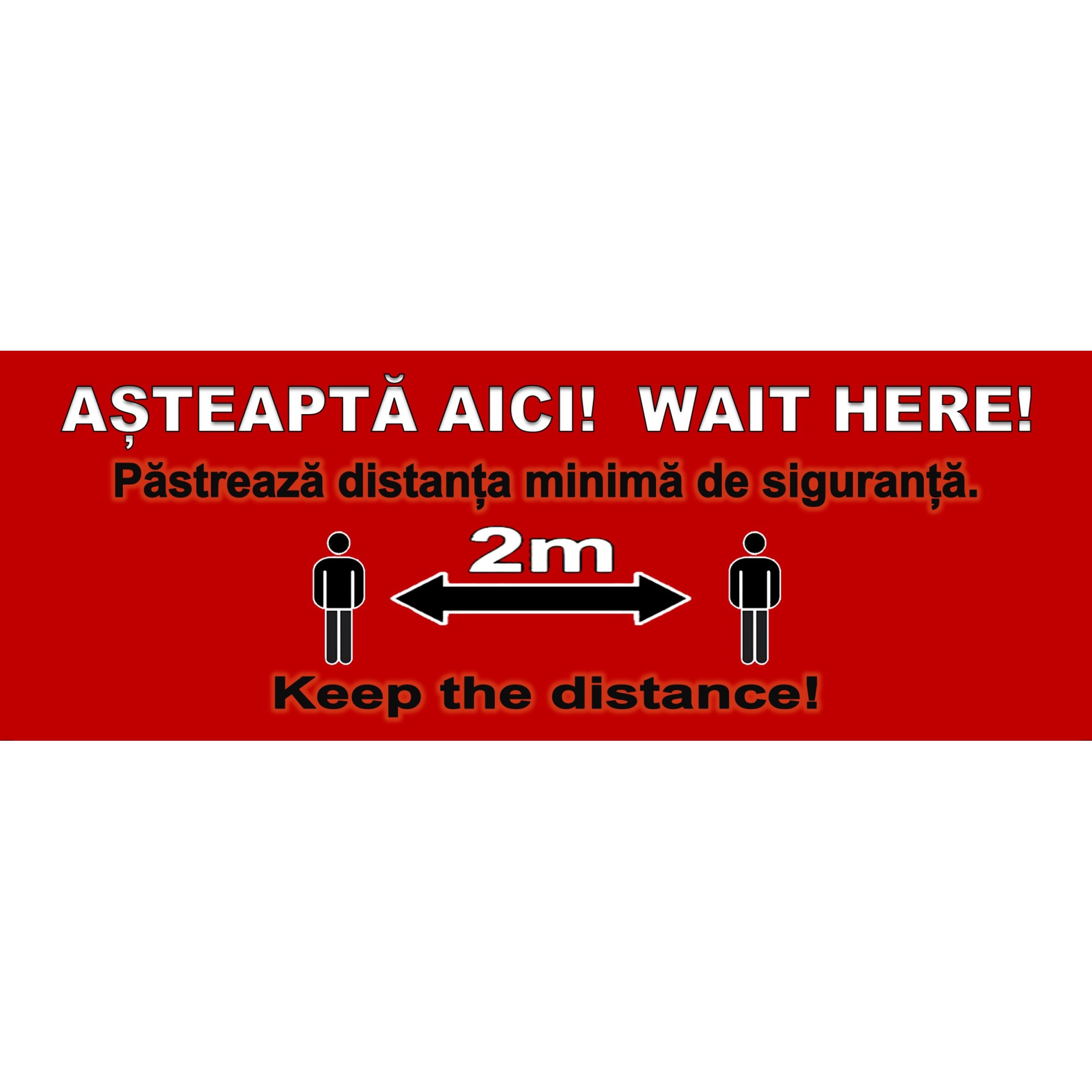 Set de 2 indicatoare - Asteapta aici! Wait here! (A3)