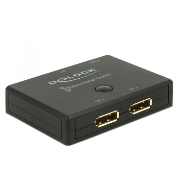 Switch Displayport 2 porturi bidirectional 4K 60 Hz, Delock 18750 Switch Displayport 2 porturi bidirectional 4K 60 Hz, Delock 18750