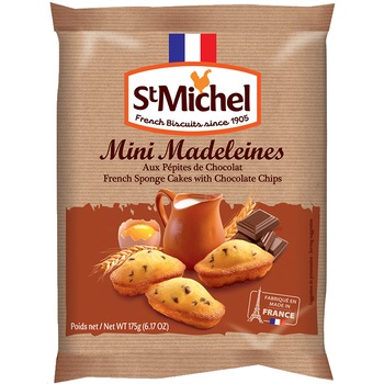 Mini madeleines cu pepite de ciocolata St Michel, 175g Mini madeleines cu pepite de ciocolata St Michel, 175g