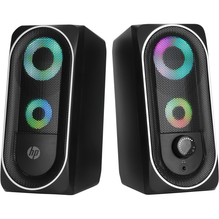 Boxe 2.0 HP DHE-6001, 6W, Jack 3.5mm, USB (alimentare), Negru