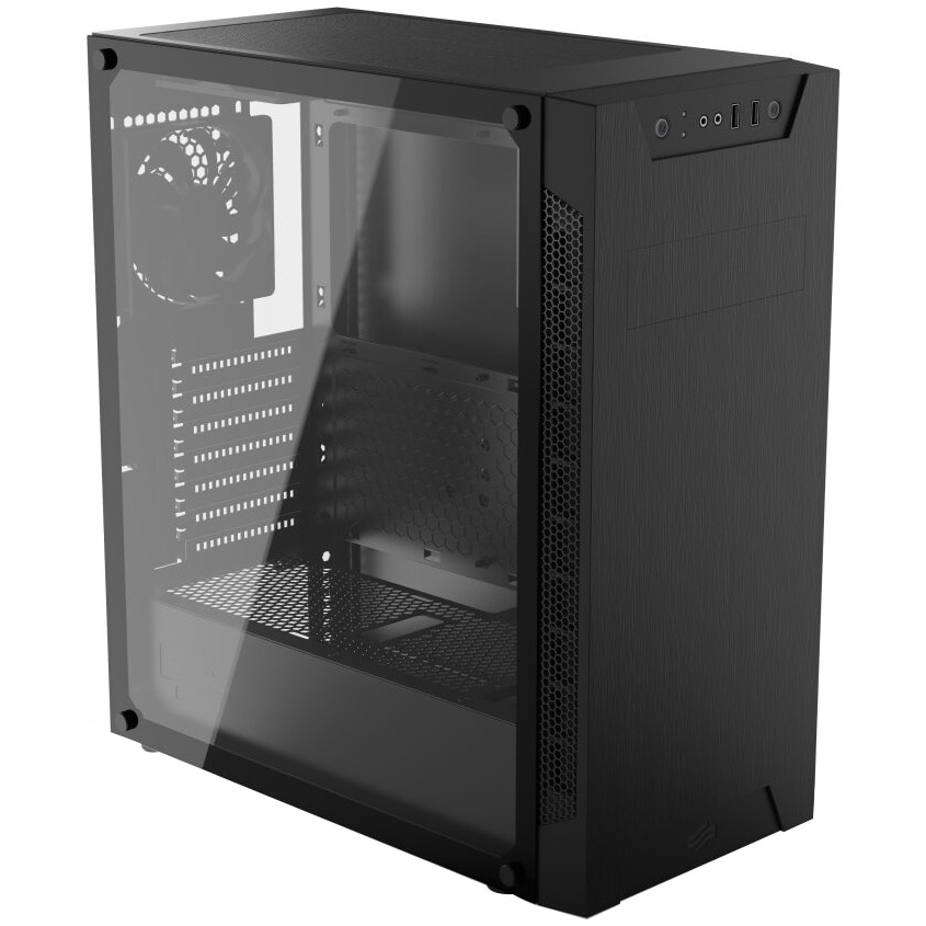 Carcasa SilentiumPC Armis AR6 TG, Middle Tower, fara sursa, ATX, Black