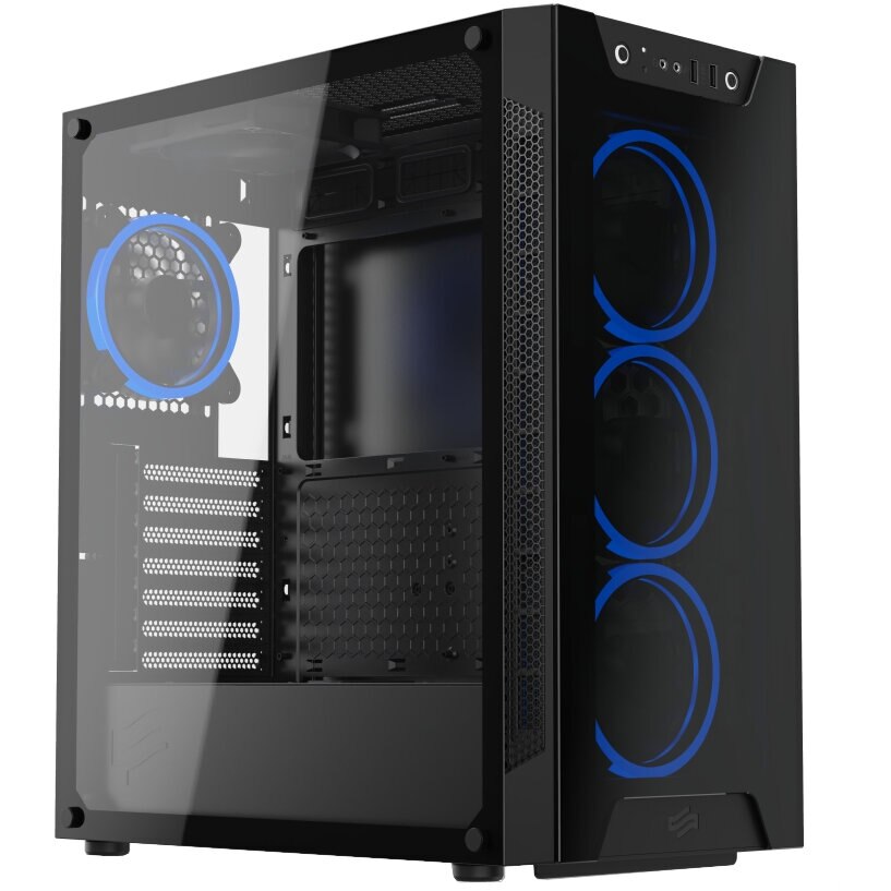 Carcasa SilentiumPC Armis AR6X TG RGB, Middle Tower, fara sursa, ATX, Black