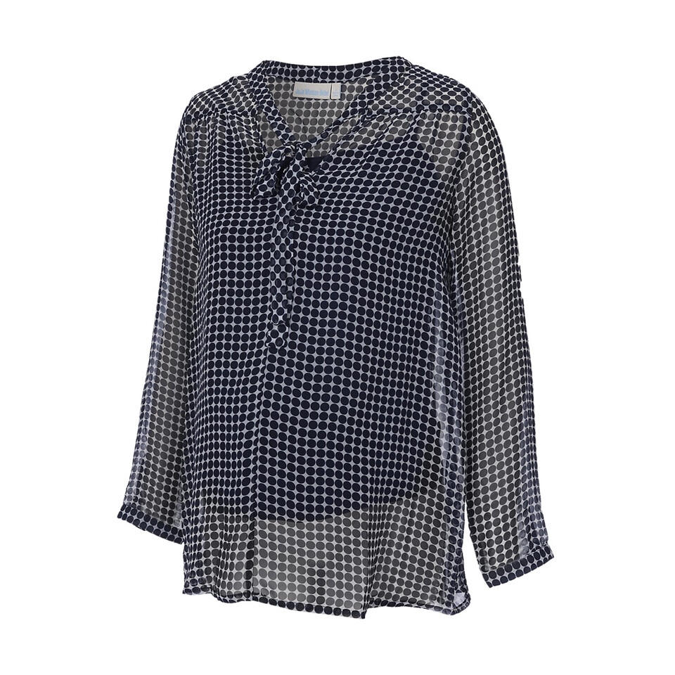 Bluza cu buline gravide, Jojo Maman Bebe,bleumarin/alb,marime M