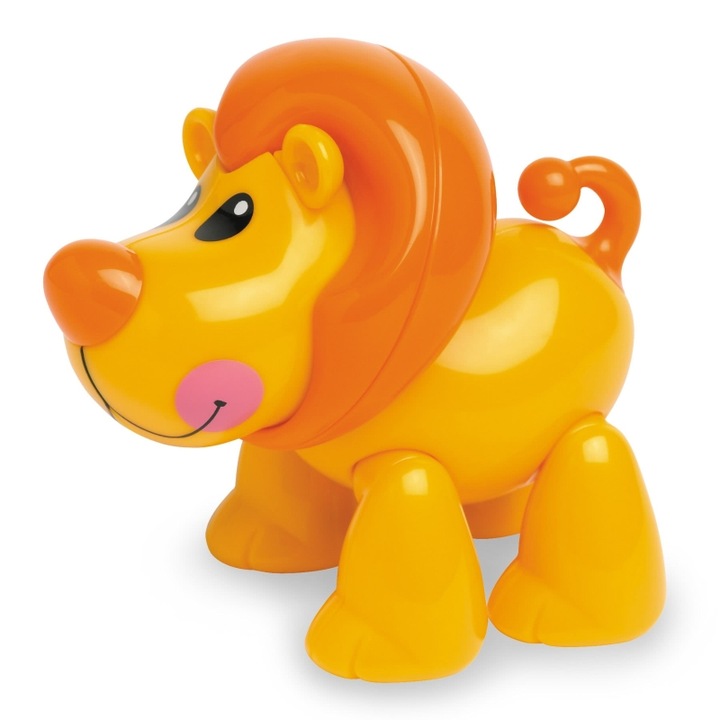 Jucarie interactiva Leu articulat, Imaginarium, Claki Piccolo Lion, Portocaliu, cu sunete, 1-3 ani