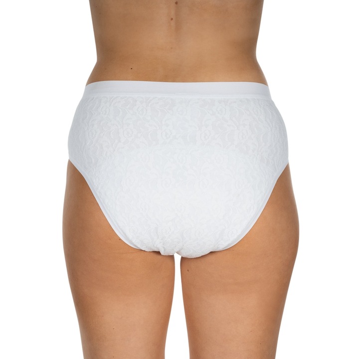 Chilot dama menstruali/incontinenta nivel 2/5 Suprima Bumbac Alb Mar XL