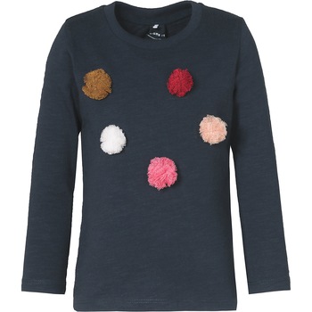 Bluza cu aplicatii fete, Name It, bleumarin, marimea 104 cm Bluza cu aplicatii fete, Name It, bleumarin, marimea 104 cm