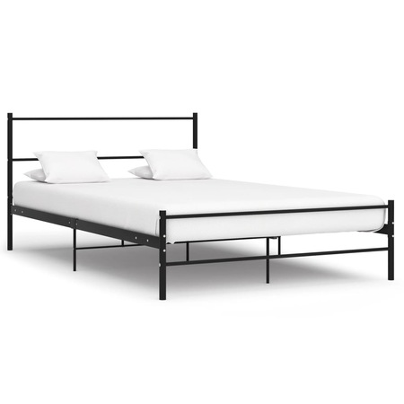 cadrului de pat metalic vidaXL, negru, 160 x 200 cm, metal, 17.3 kg