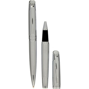 Pixuri metalice Cerruti 1881, culoare argintie, cutie cadou, 2 buc/set Pixuri metalice Cerruti 1881, culoare argintie, cutie cadou, 2 buc/set