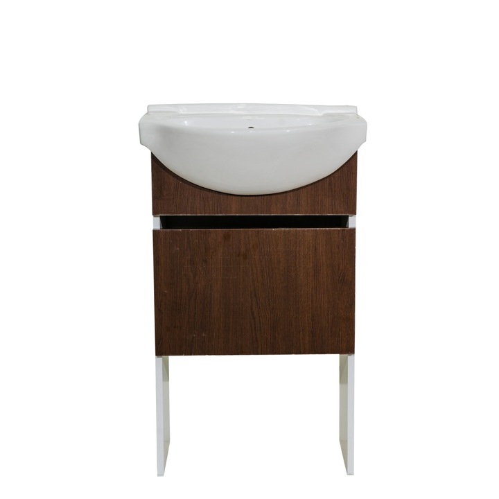 Set baza mobilier Midi cu lavoar ceramic,46 cm, WENGE