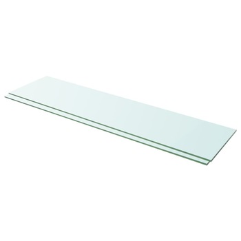 Set de 2 rafturi de sticla, vidaXL, 100 x 25 cm, Transparent Set de 2 rafturi de sticla, vidaXL, 100 x 25 cm, Transparent