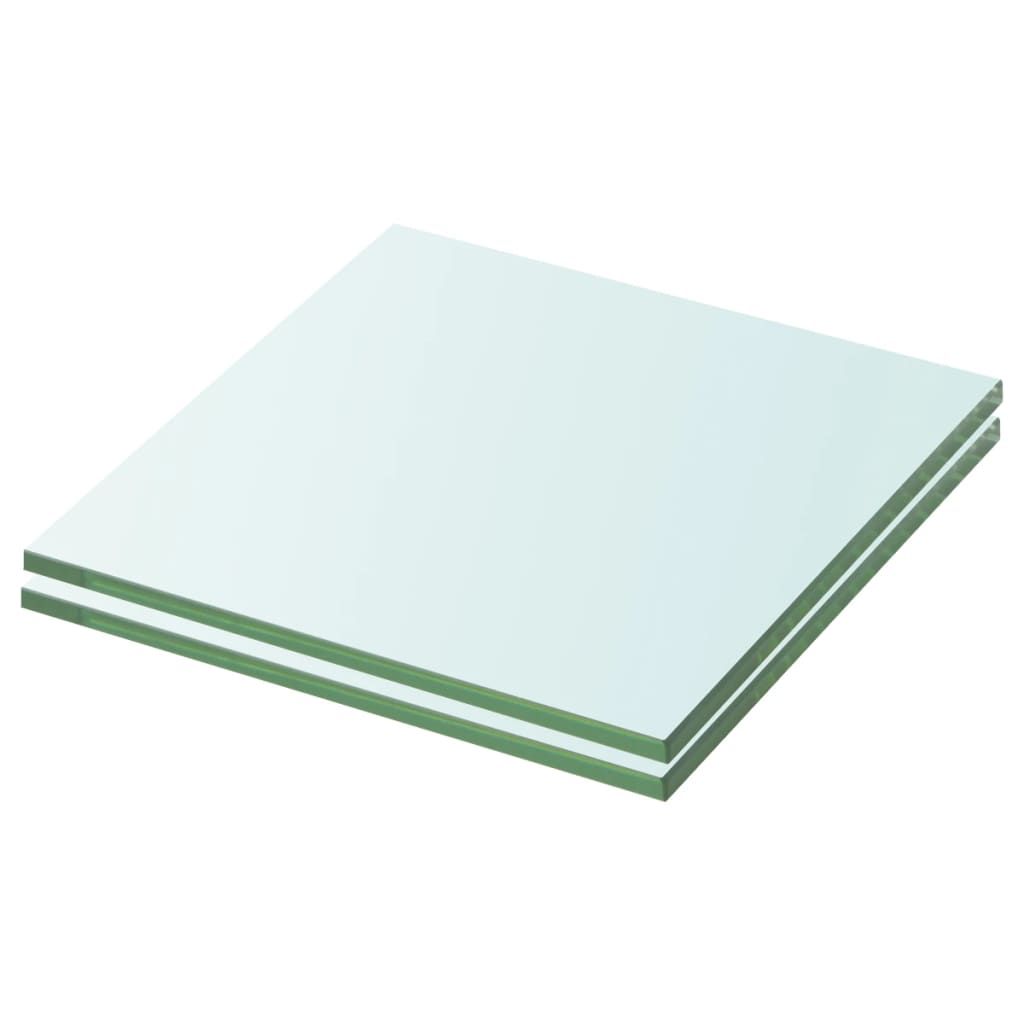 Set de 2 rafturi de sticla, vidaXL, 20 x 15 cm, Transparent
