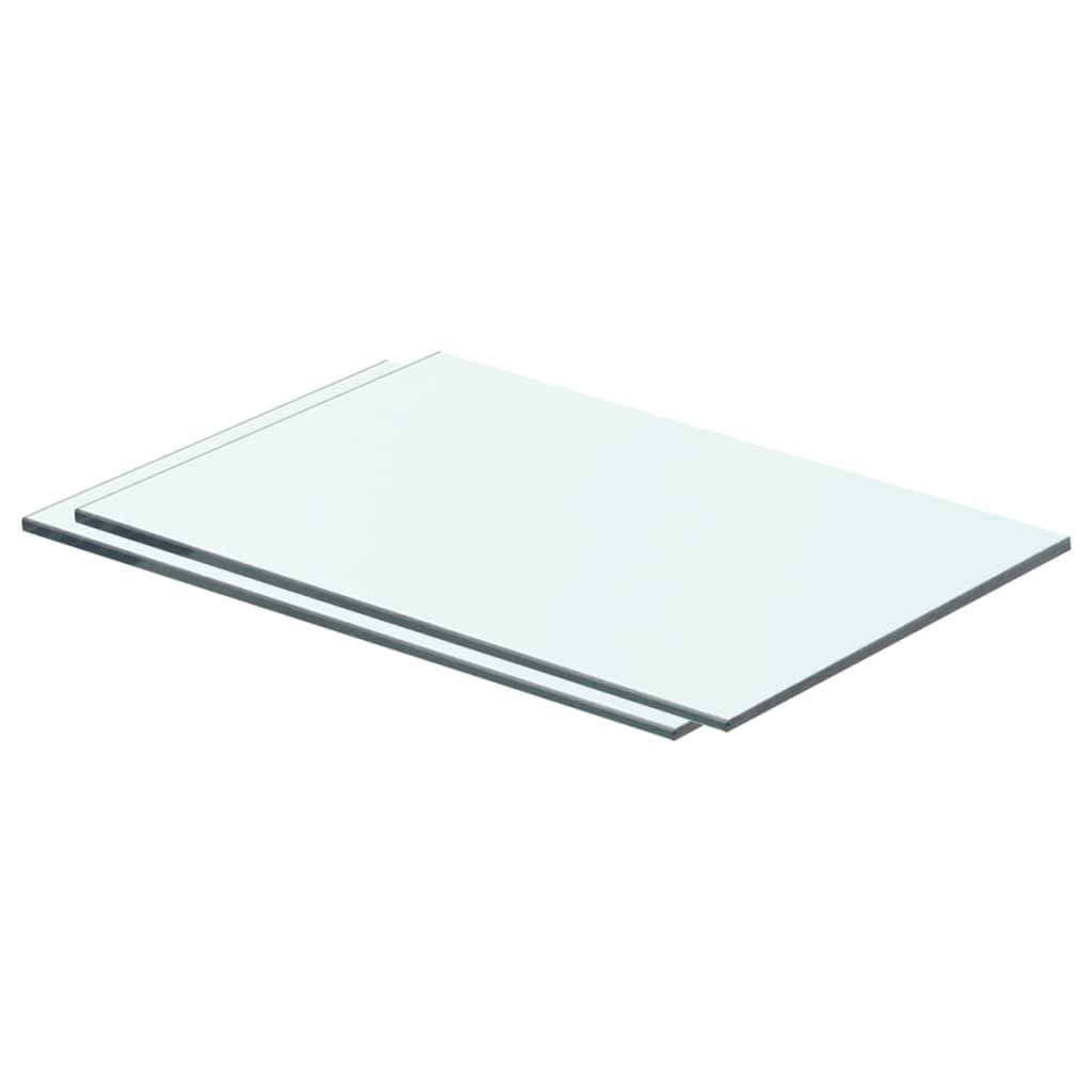 Set de 2 rafturi de sticla, vidaXL, 40 x 20 cm, Transparent