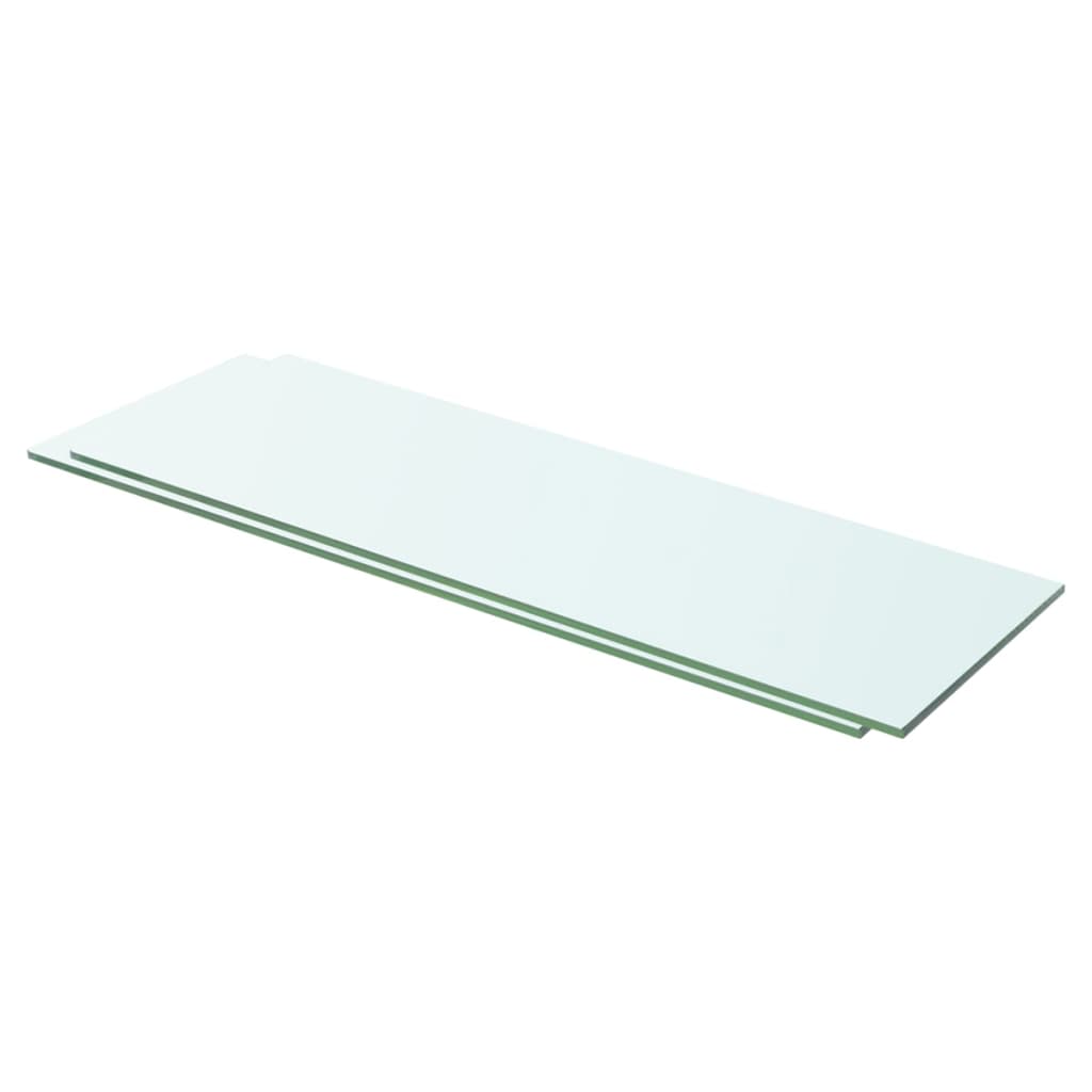 Set de 2 rafturi de sticla, vidaXL, 60 x 15 cm, Transparent