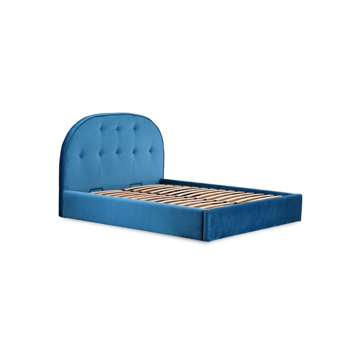 Pat Oslo, somiera rabatabila, CHESTER TIME, louvre ocean, albastru ocean, 160 x 200cm