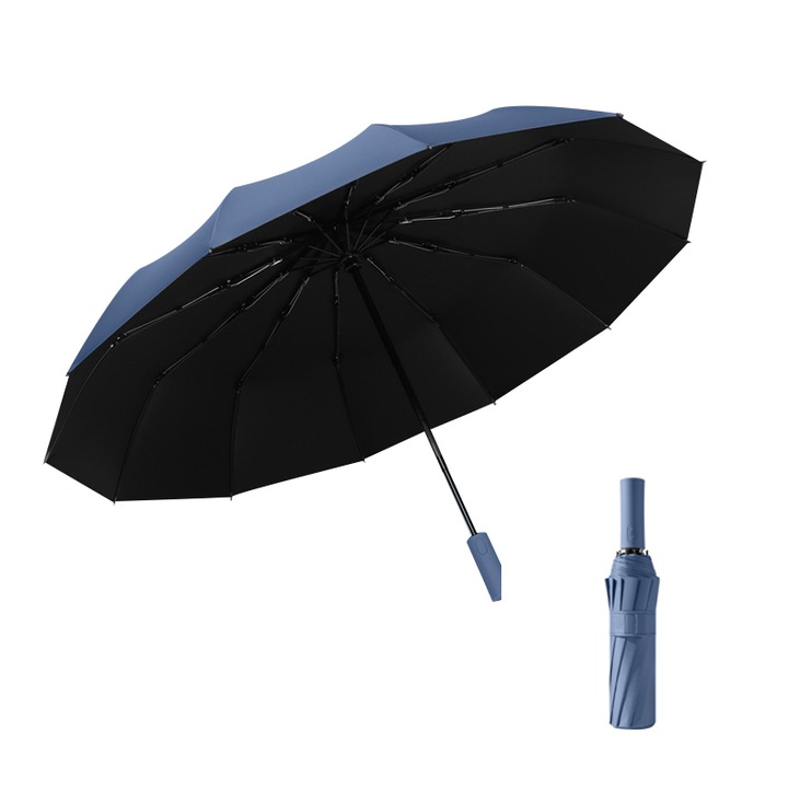 Umbrela pentru femei, Uscare rapida, 105 cm x 60 cm, 510 g, Albastru