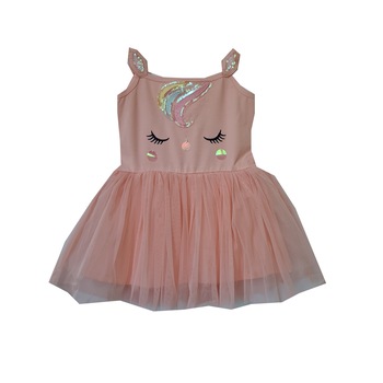 Rochita Little Pony cu bretele, Roz somon Rochita Little Pony cu bretele, Roz somon