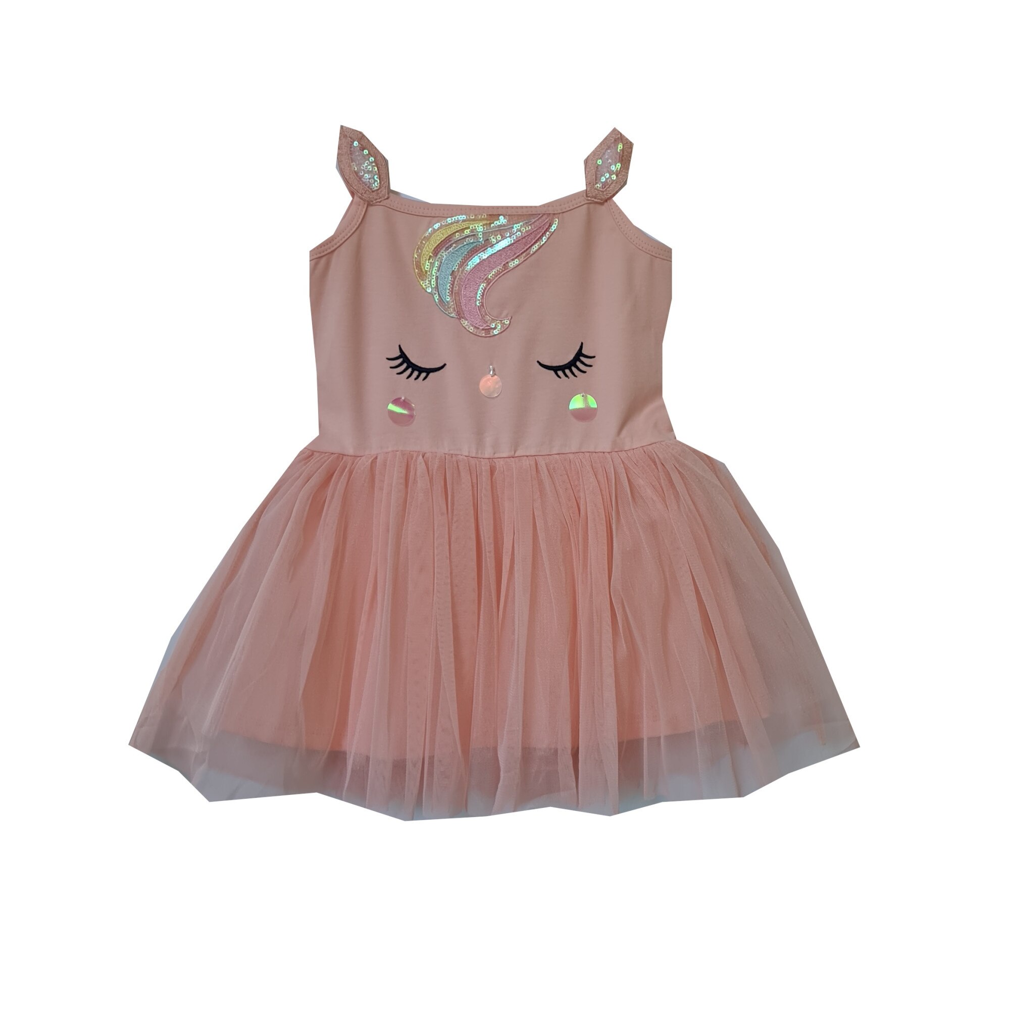 Rochita Little Pony cu bretele, Roz somon