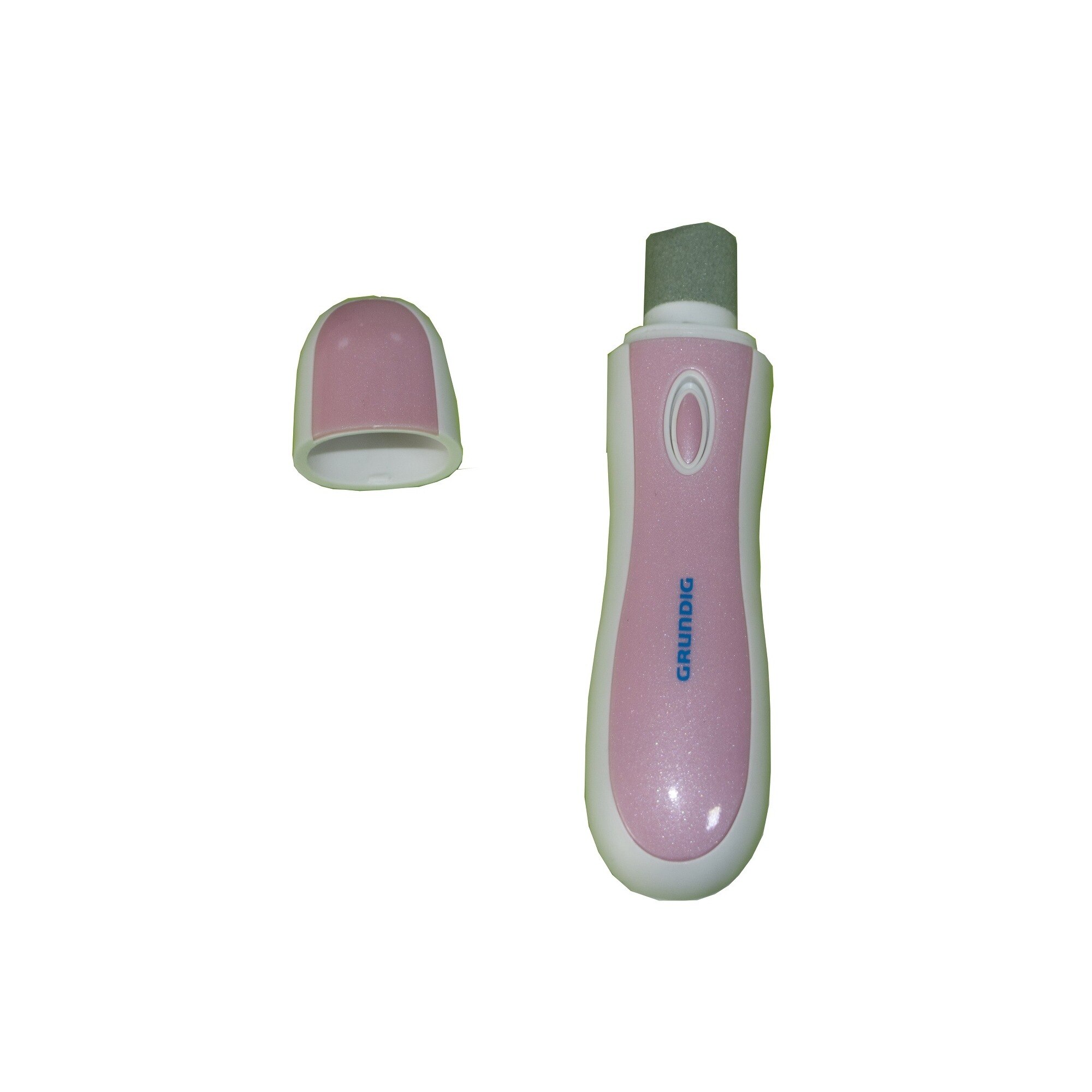 Pila electrica pentru manichiura Grundig, cu 3 capete de schimb, Roz/Alb